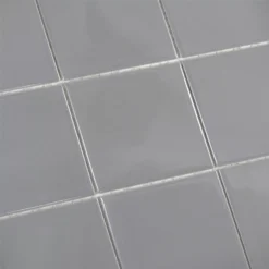 Alternative view of Keramik Mosaikfliesen Adrian Grau Glänzend Quadrat 98
