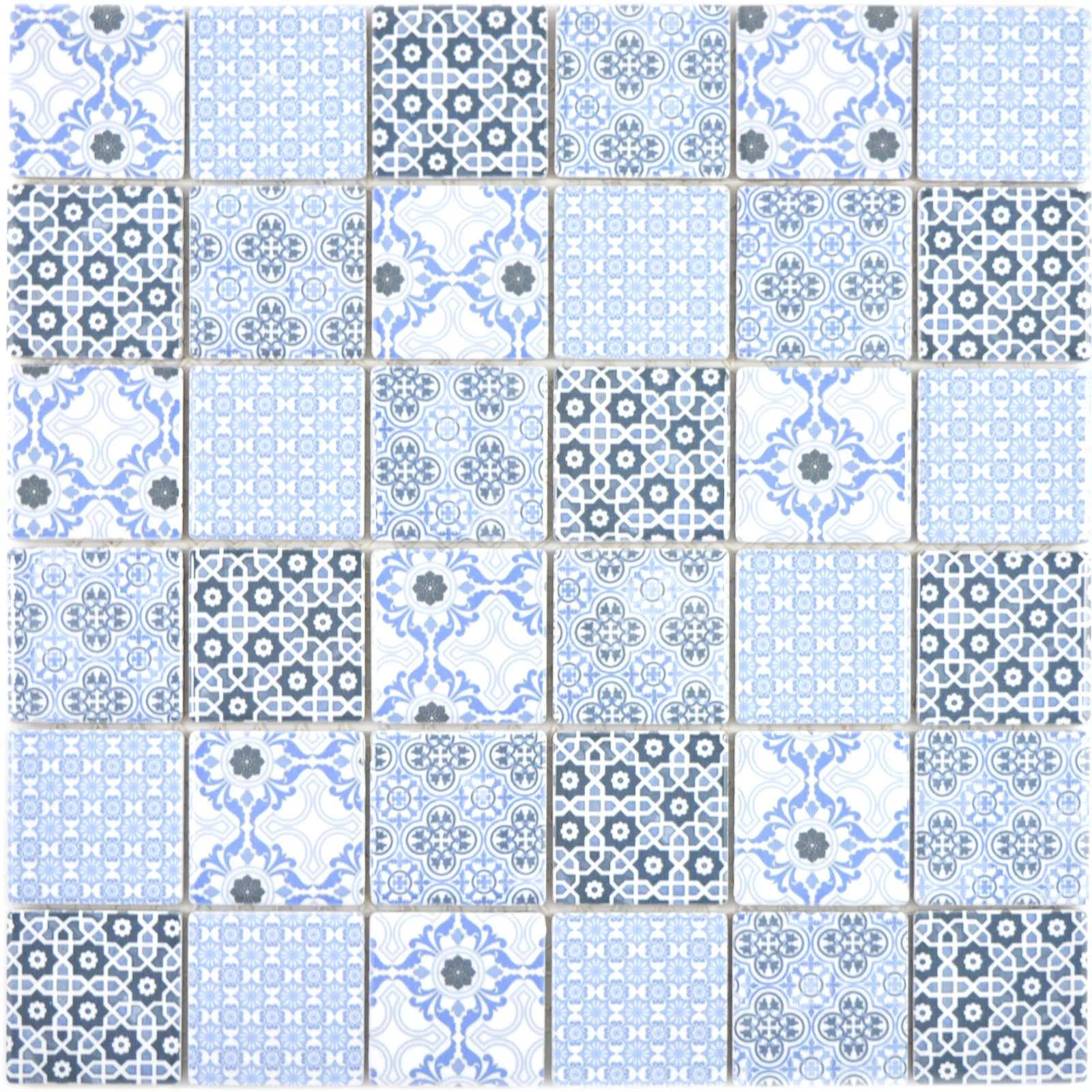 Keramik Mosaikfliesen Daymion Retrooptik Quadrat 47 Blau 5 Keramik Mosaikfliesen Daymion Retrooptik Quadrat 47 Blau – Bild 3