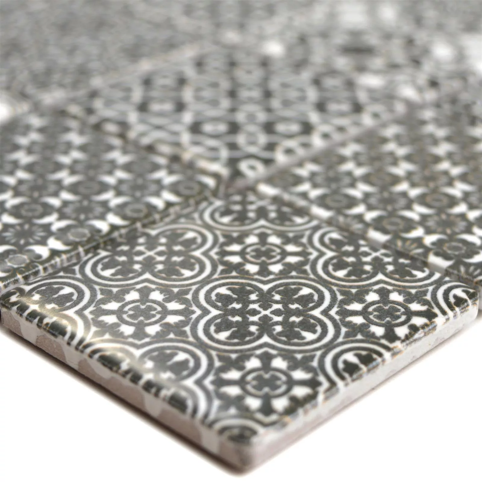 Keramik Mosaikfliesen Daymion Retrooptik Quadrat 47 Schwarz 3 Keramik Mosaikfliesen Daymion Retrooptik Quadrat 47 Schwarz