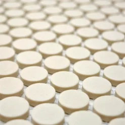 Alternative view of Keramik Mosaikfliesen Knopf Radoslov Unglasiert Hellbeige