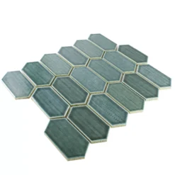 Keramik Mosaikfliesen McCook Hexagon Lang Blau Grau -Mosafil Shop keramik mosaikfliesen mccook hexagon lang blau grau 3 29