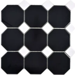 Keramik Mosaikfliesen Octagon Fürstenberg Schwarz Weiß 7 Keramik Mosaikfliesen Octagon Fürstenberg Schwarz Weiß -Mosafil Shop keramik mosaikfliesen octagon fuerstenberg schwarz weiss 3 0