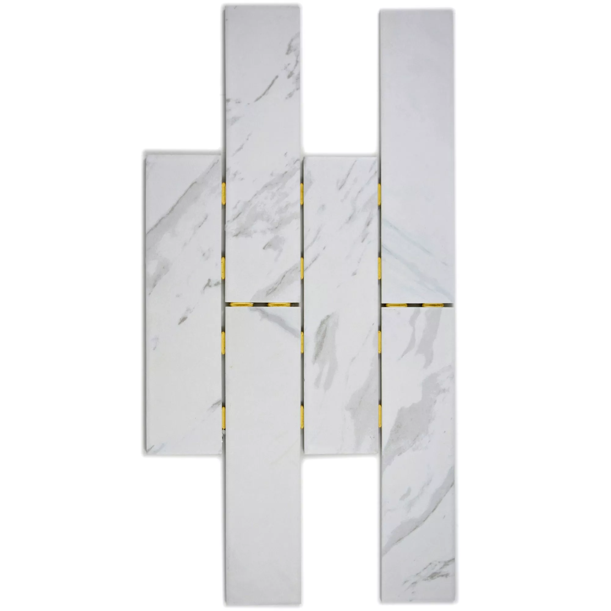 Keramik Mosaikfliesen Reika Brick Carrara Weiß 5 Keramik Mosaikfliesen Reika Brick Carrara Weiß – Bild 3