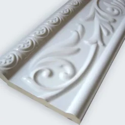 Alternative view of Keramik Wandbordüre 10x30cm Weiß Glänzend