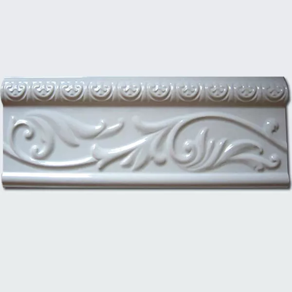 Keramik Wandbordüre 10x30cm Weiß Glänzend 6 Keramik Wandbordüre 10x30cm Weiß Glänzend – Bild 4