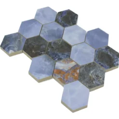 Keramikmosaik Fliesen Naftalin Hexagon Blau Schwarz 11 Keramikmosaik Fliesen Naftalin Hexagon Blau Schwarz -Mosafil Shop keramikmosaik fliesen naftalin hexagon blau schwarz 3 0