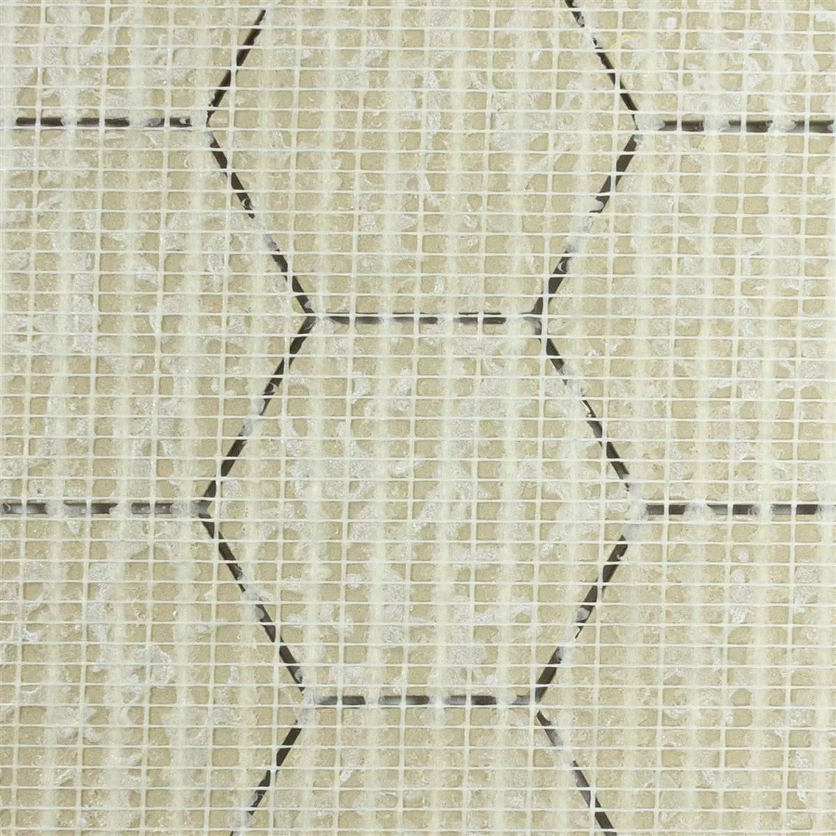 Keramikmosaik Fliesen Naftalin Hexagon Braun Blau 8 Keramikmosaik Fliesen Naftalin Hexagon Braun Blau – Bild 6