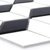 Keramikmosaik Kosmos 3D Würfel Schwarz Weiß Matt -Mosafil Shop keramikmosaik kosmos 3d wuerfel schwarz weiss matt 1 51