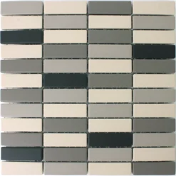 Keramikmosaik Miranda Rutschhemmend Grau Beige Unglasiert Stäbchen -Mosafil Shop keramikmosaik miranda rutschhemmend grau beige unglasiert staebchen 4 4