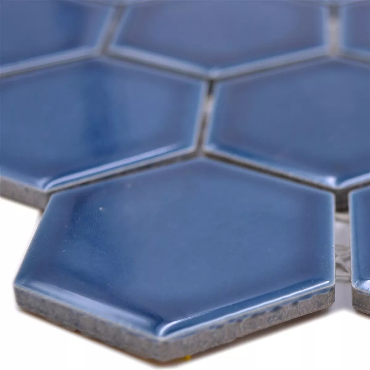 Keramikmosaik Salomon Hexagon Blau Grün H51 3 Keramikmosaik Salomon Hexagon Blau Grün H51