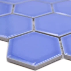 Keramikmosaik Salomon Hexagon Hellblau H51