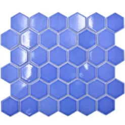 Keramikmosaik Salomon Hexagon Hellblau H51 -Mosafil Shop keramikmosaik salomon hexagon hellblau h51 4 97