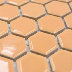 Alternative view of Keramikmosaik Salomon Hexagon Ocker Orange H23