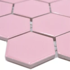 Keramikmosaik Salomon Hexagon Rosa H51