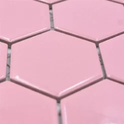 Alternative view of Keramikmosaik Salomon Hexagon Rosa H51