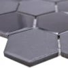 Keramikmosaik Tripolis Schwarz R10B Hexagon 51 -Mosafil Shop keramikmosaik tripolis schwarz r10b hexagon 51 1 33