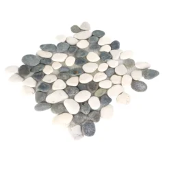 Kieselmosaik Fliesen Xanthos Schwarz Weiss -Mosafil Shop kieselmosaik fliesen xanthos schwarz weiss 3 25