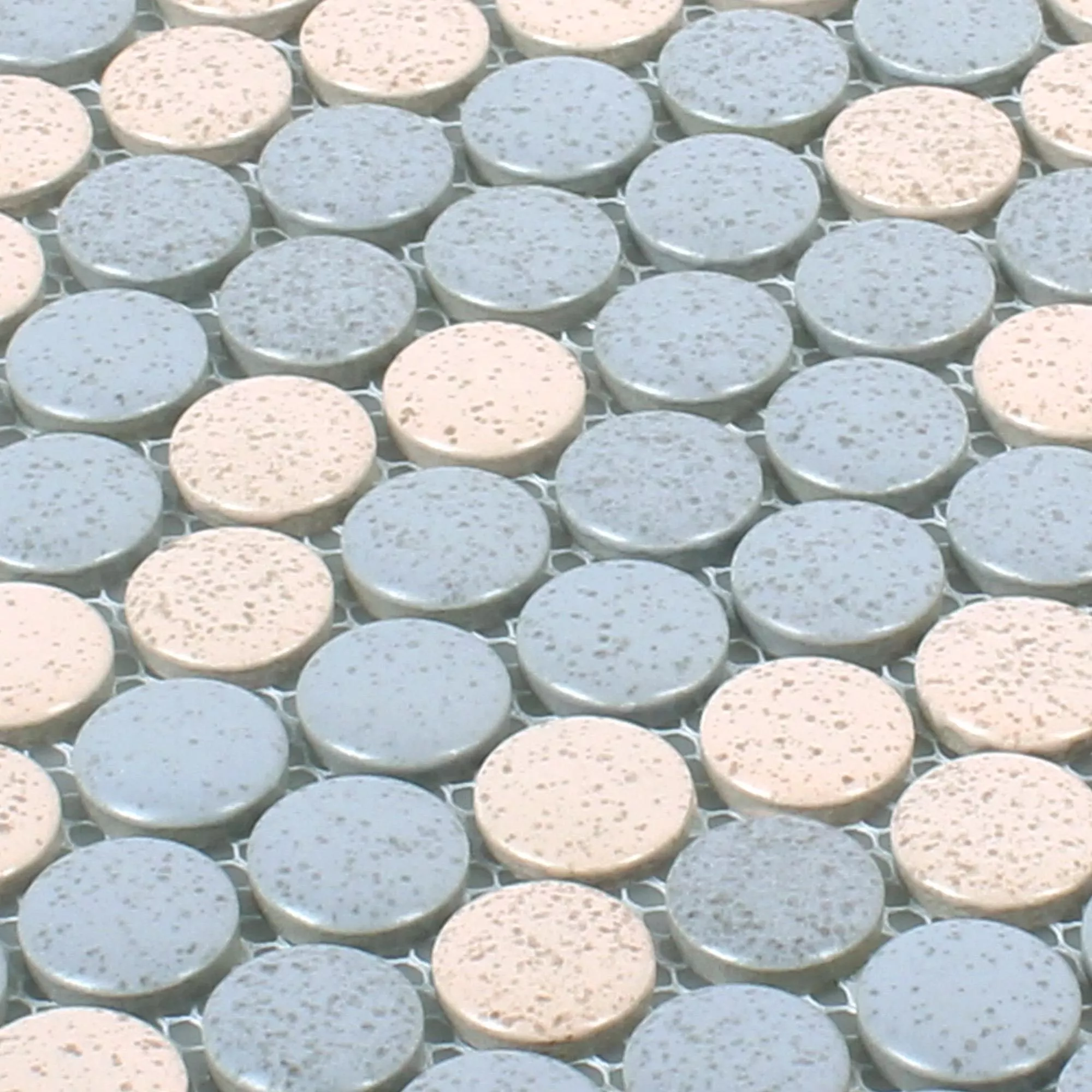 Knopf Mosaikfliesen Keramik Brillo Beige Grau 4 Knopf Mosaikfliesen Keramik Brillo Beige Grau – Bild 2