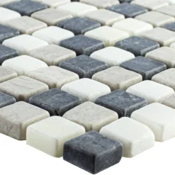 Marmor Mosaik Erdemol Beige Grau Schwarz