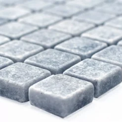 Marmor Mosaikfliesen Bardiglio Schwarz Grau 23