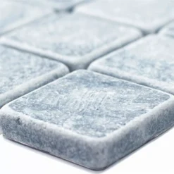 Marmor Mosaikfliesen Bardiglio Schwarz Grau 48
