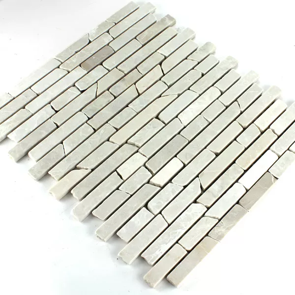 Marmor Mosaikfliesen Beige Sticks 4 Marmor Mosaikfliesen Beige Sticks – Bild 2