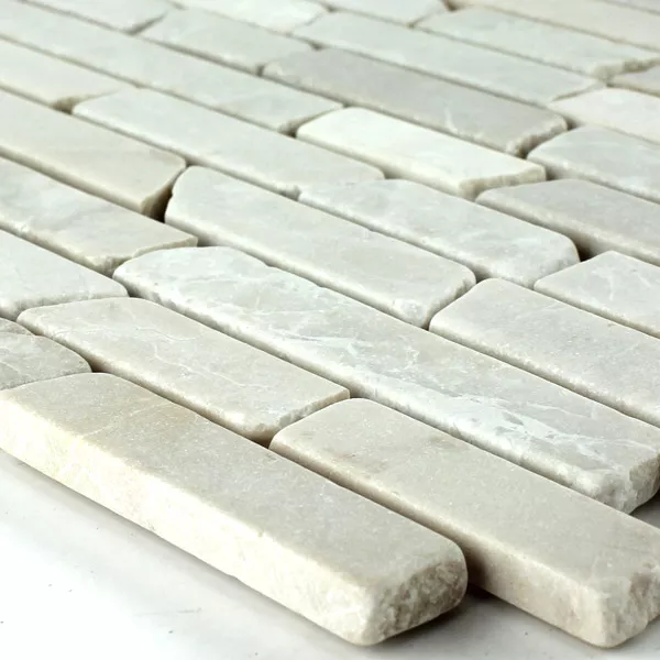 Marmor Mosaikfliesen Beige Sticks 6 Marmor Mosaikfliesen Beige Sticks – Bild 4