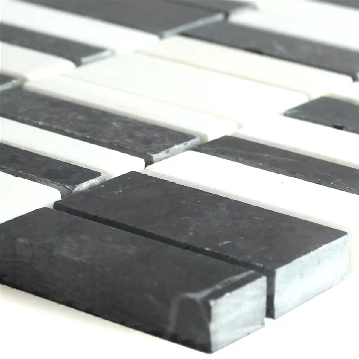 Marmor Mosaikfliesen Sunbury Schwarz Weiss 3 Marmor Mosaikfliesen Sunbury Schwarz Weiss
