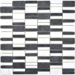 Marmor Mosaikfliesen Sunbury Schwarz Weiss 7 Marmor Mosaikfliesen Sunbury Schwarz Weiss -Mosafil Shop marmor mosaikfliesen sunbury schwarz weiss 3 51