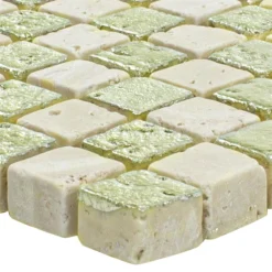 Marmor Naturstein Mosaik Fliesen Antika Mix Gold Creme