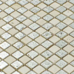 Alternative view of Marmor Naturstein Mosaik Fliesen Antika Mix Silber Creme