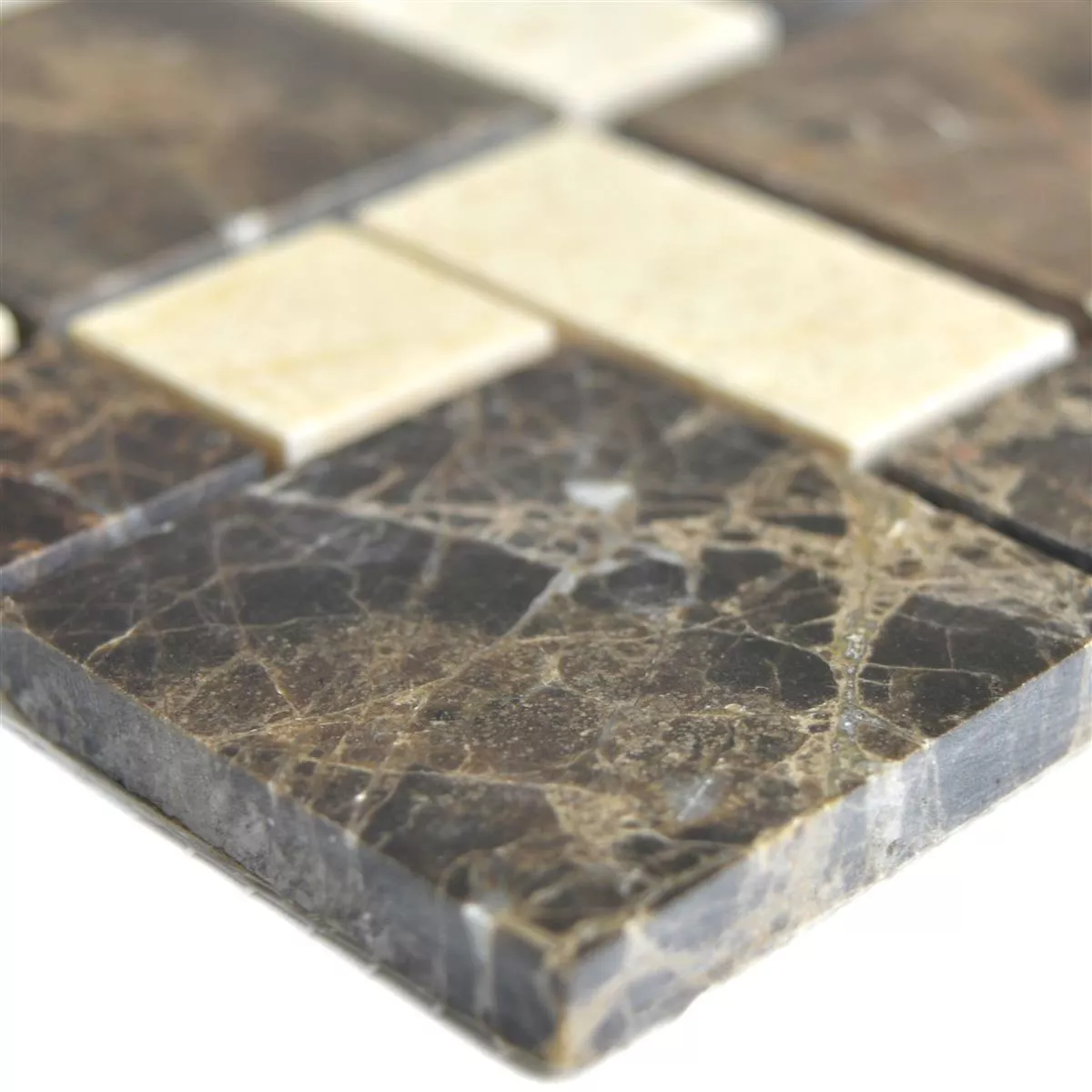 Marmor Naturstein Mosaik Fliesen Cordoba Emprador Dark Beige 3 Marmor Naturstein Mosaik Fliesen Cordoba Emprador Dark Beige