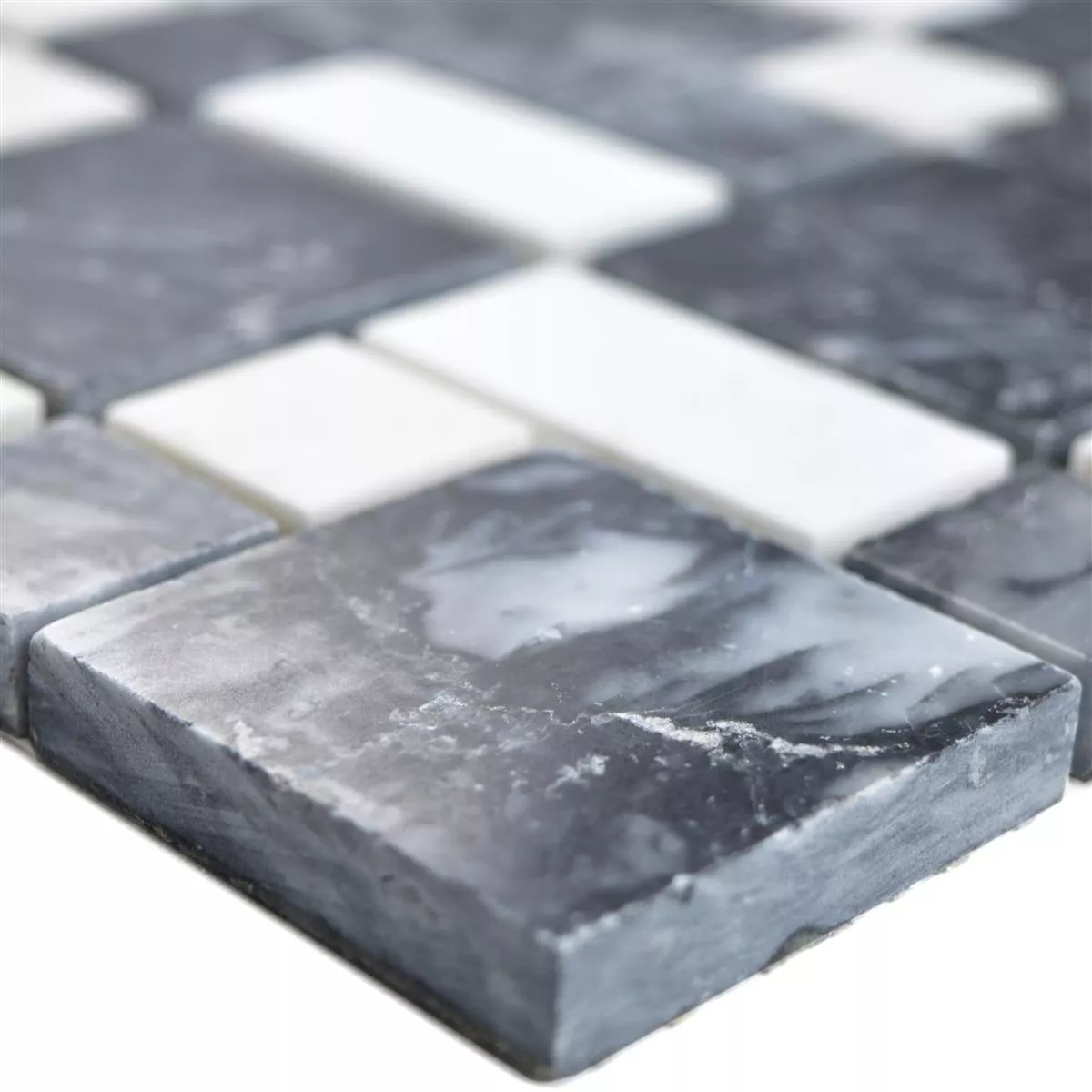 Marmor Naturstein Mosaik Fliesen Cordoba Schwarz Weiß 3 Marmor Naturstein Mosaik Fliesen Cordoba Schwarz Weiß