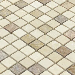 Alternative view of Marmor Naturstein Mosaik Fliesen Lorentes Hellbraun Mix