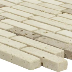 Marmor Naturstein Mosaik Fliesen Tuscania Brick Beige
