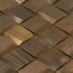Alternative view of Metall Kupfer Mosaikfliesen Copperfield 3D 48x48mm