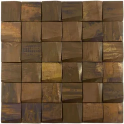 Metall Kupfer Mosaikfliesen Copperfield 3D 48x48mm -Mosafil Shop metall kupfer mosaikfliesen copperfield 3d 48x48mm 4 30