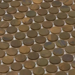 Alternative view of Metall Kupfer Mosaikfliesen Copperfield Knopf