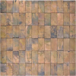 Metall Kupfer Mosaikfliesen Myron Rechteck 3D 9 Metall Kupfer Mosaikfliesen Myron Rechteck 3D -Mosafil Shop metall kupfer mosaikfliesen myron rechteck 3d 4 7