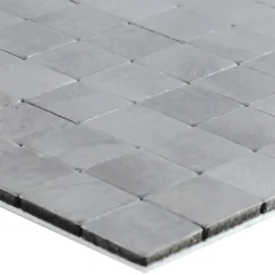 Metall Mosaik Fliesen Alice Silber Selbstklebend