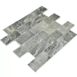 Metall Mosaikfliesen Elsanor Selbstklebend Steinoptik Grau -Mosafil Shop metall mosaikfliesen elsanor selbstklebend steinoptik grau 3 88