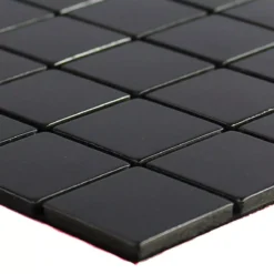 Metall Mosaikfliesen Wygon Selbstklebend Schwarz 25mm