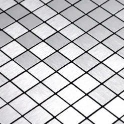 Alternative view of Metall Mosaikfliesen Wygon Selbstklebend Silber 25mm