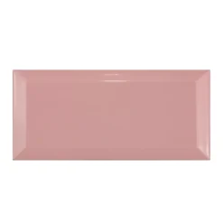 Metro Wandfliesen Brasilia Facette 7,5x15x0,7cm Rosa Palo