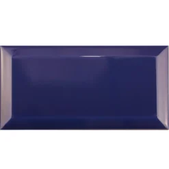 Metro Wandfliesen Brussel Facette 10x20x0,7cm Azul Cobalto