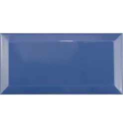 Metro Wandfliesen Brussel Facette 10x20x0,7cm Azul Marino