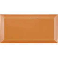 Metro Wandfliesen Brussel Facette 10x20x0,7cm Naranja