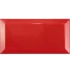 Metro Wandfliesen Brussel Facette 10x20x0,7cm Rojo