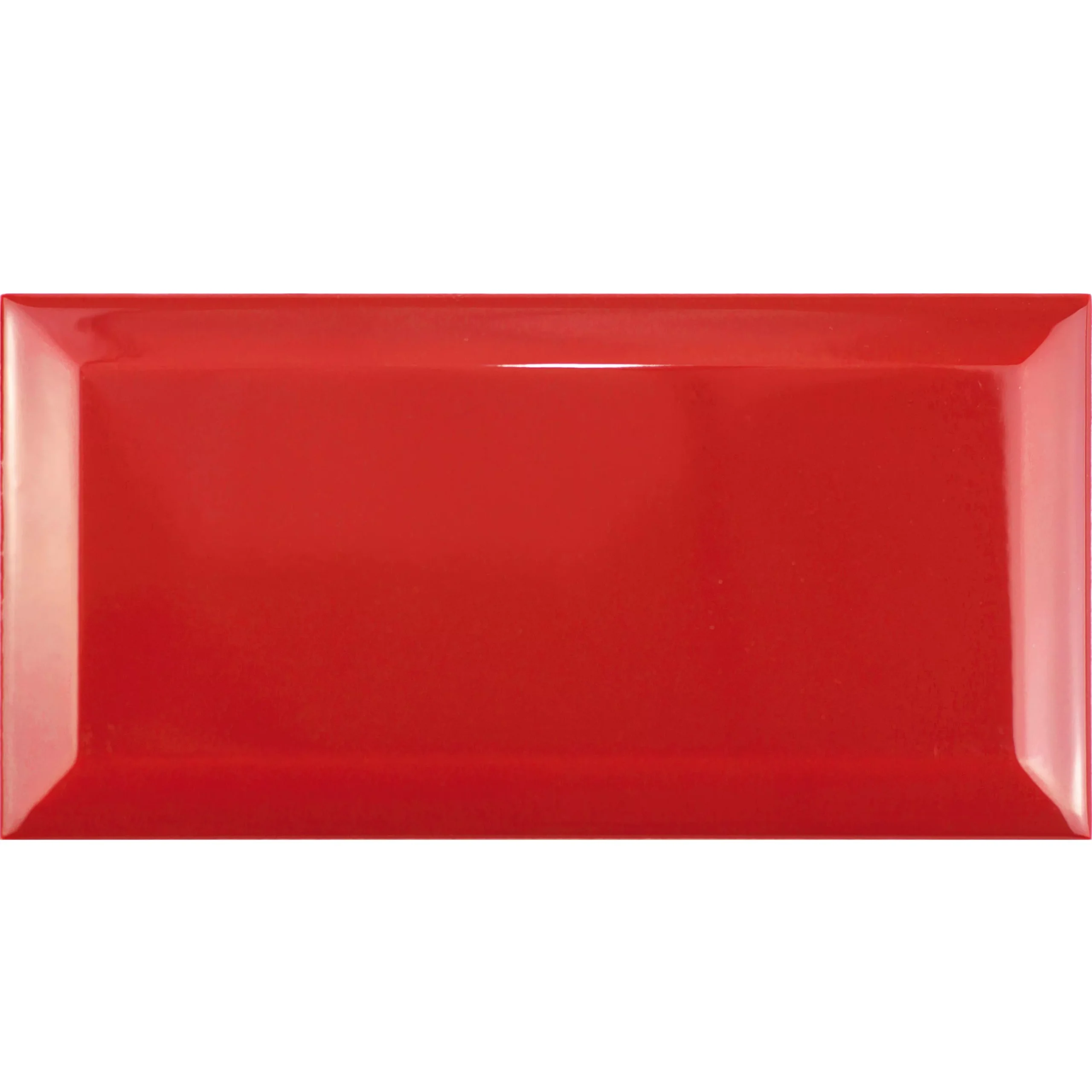 Metro Wandfliesen Brussel Facette 10x20x0,7cm Rojo 3 Metro Wandfliesen Brussel Facette 10x20x0,7cm Rojo