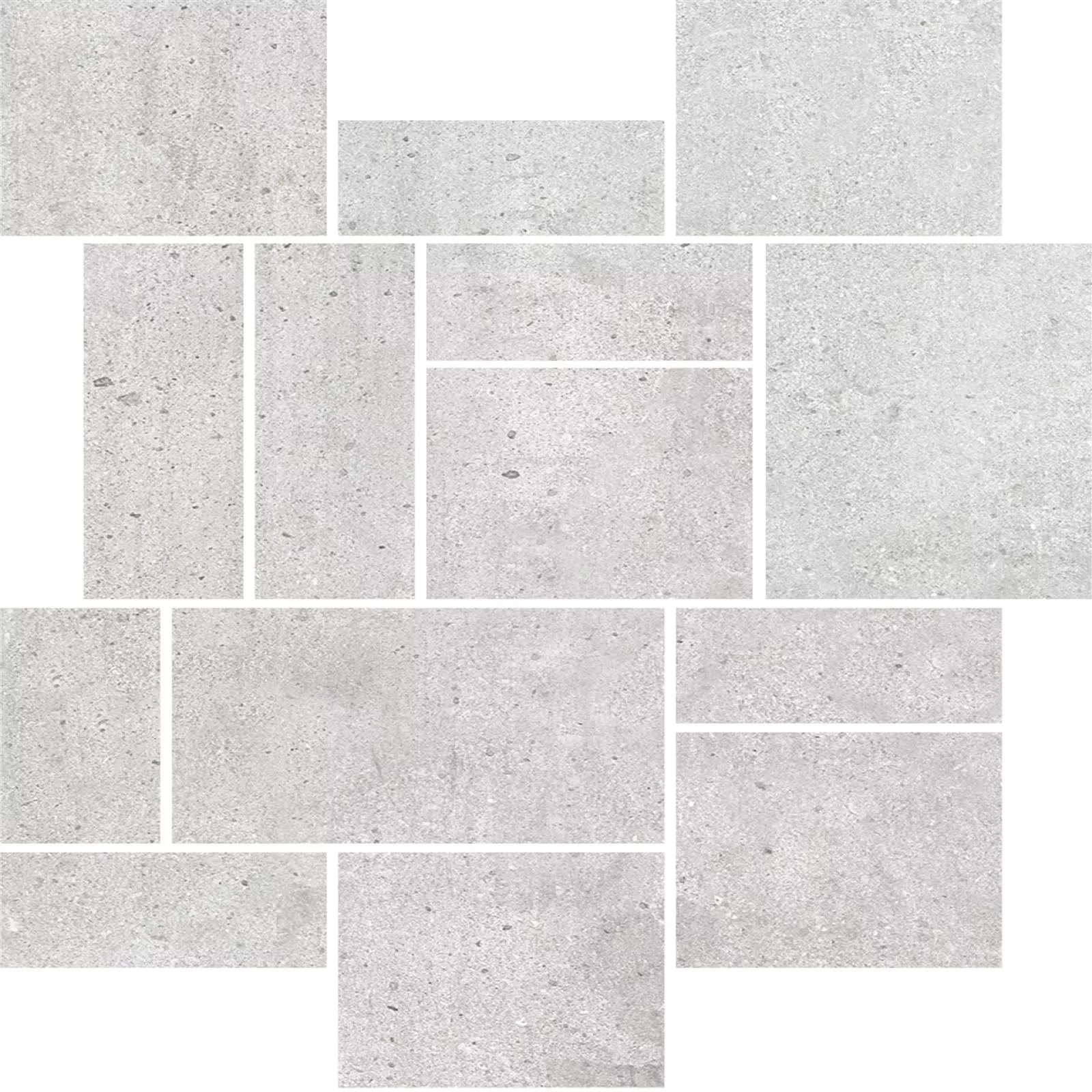 Mosaikfliese Freeland Steinoptik R10/B Hellgrau Verband 3 Mosaikfliese Freeland Steinoptik R10/B Hellgrau Verband
